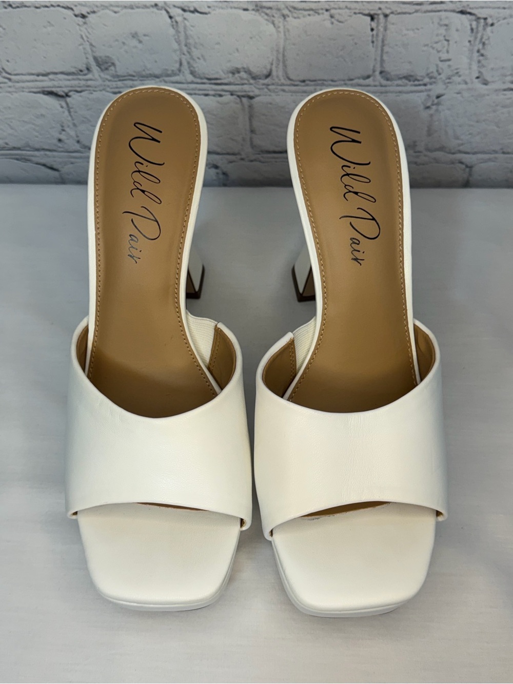 Wild Pair White Open-Toe Heel